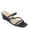 Journee Collection Womens Takarah Wedge Slip On Sandal - Black