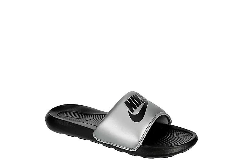 Nike Womens Victori One Slide Sandal - Silver 1 Nike Womens Victori One Slide Sandal - Silver