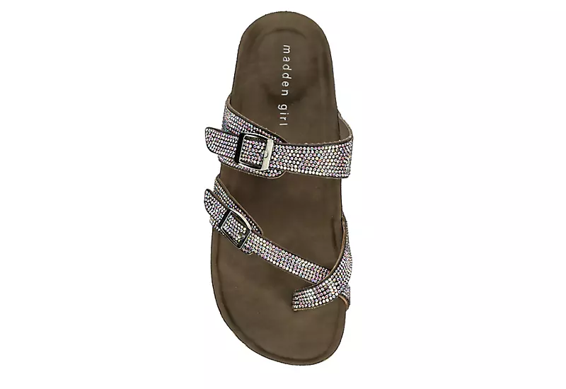 Madden Girl Womens Brycee Footbed Sandal - Med Metallic 6 Madden Girl Womens Brycee Footbed Sandal - Med Metallic - Image 6