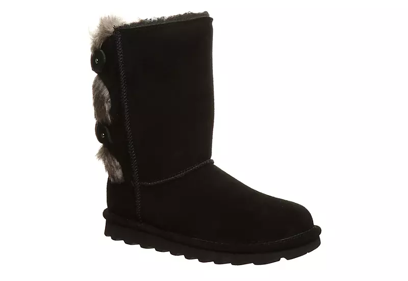 Bearpaw Womens Eloise Fur Boot - Black 1 Bearpaw Womens Eloise Fur Boot - Black