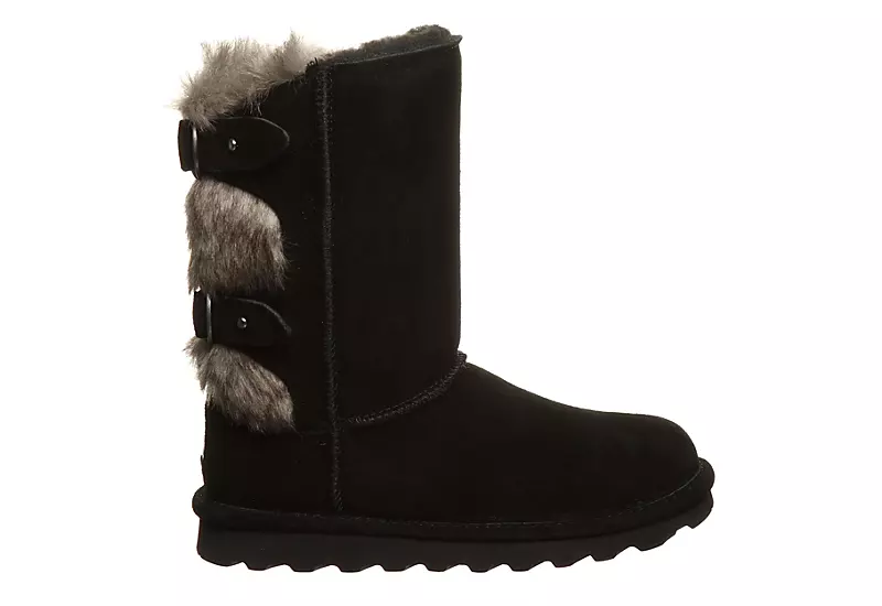 Bearpaw Womens Eloise Fur Boot - Black 2 Bearpaw Womens Eloise Fur Boot - Black - Image 2