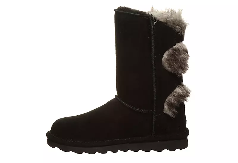 Bearpaw Womens Eloise Fur Boot - Black 4 Bearpaw Womens Eloise Fur Boot - Black - Image 4