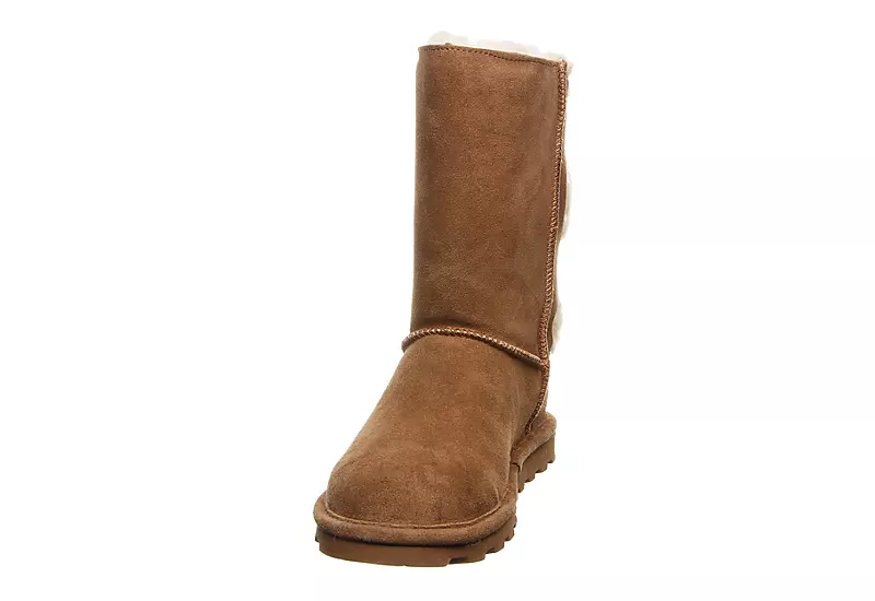 Bearpaw Womens Eloise Wide Calf Fur Boot - Tan 3 Bearpaw Womens Eloise Wide Calf Fur Boot - Tan - Image 3