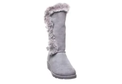 Bearpaw Womens Genevieve Fur Boot - Grey -Best Shoes Specialty Store US 01 300752 02