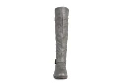 Journee Collection Womens Spokane Extra Wide Calf Tall Boot - Dark Grey -Best Shoes Specialty Store US 01 300946 02