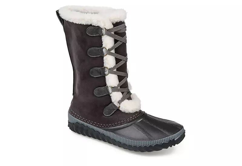 Journee Collection Womens Blizzard Duck Boot - Grey 1 Journee Collection Womens Blizzard Duck Boot - Grey