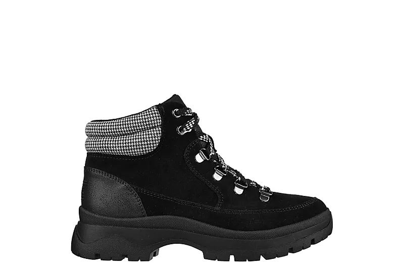 Skechers Womens Broadies Lace Up Boot - Black 2 Skechers Womens Broadies Lace Up Boot - Black - Image 2