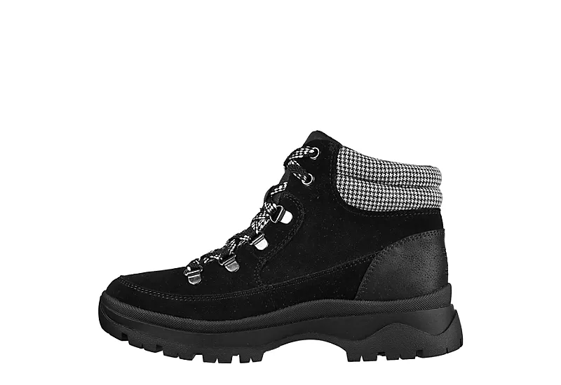 Skechers Womens Broadies Lace Up Boot - Black 3 Skechers Womens Broadies Lace Up Boot - Black - Image 3
