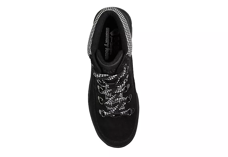 Skechers Womens Broadies Lace Up Boot - Black 4 Skechers Womens Broadies Lace Up Boot - Black - Image 4