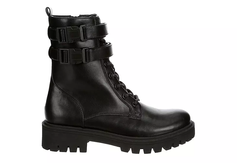 Limelight Womens Burnette Lace Up Boot - Black 2 Limelight Womens Burnette Lace Up Boot - Black - Image 2