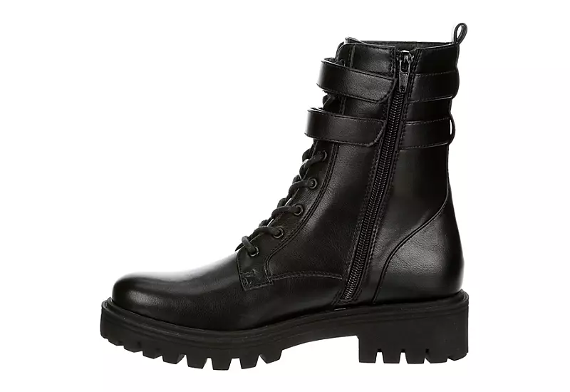 Limelight Womens Burnette Lace Up Boot - Black 4 Limelight Womens Burnette Lace Up Boot - Black - Image 4