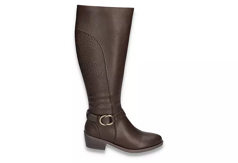 Easy Street Womens Luella Casual Tall Boot - Brown 2 Easy Street Womens Luella Casual Tall Boot - Brown - Image 2