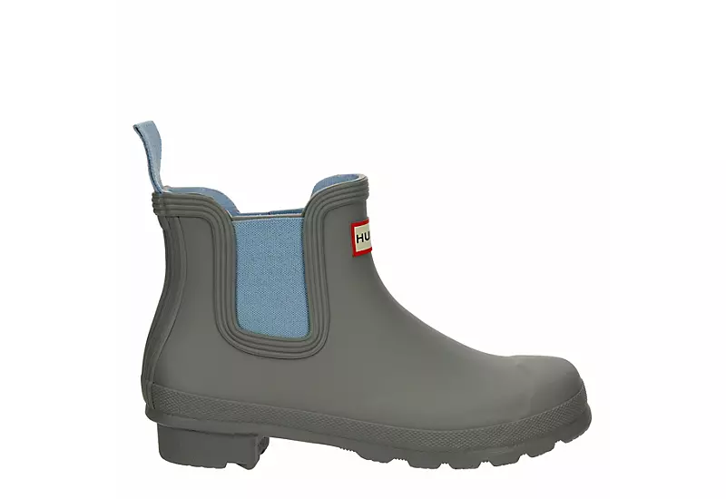 Hunter Boots Llc Womens Original Chelsea Rain Boot - Grey 2 Hunter Boots Llc Womens Original Chelsea Rain Boot - Grey - Image 2