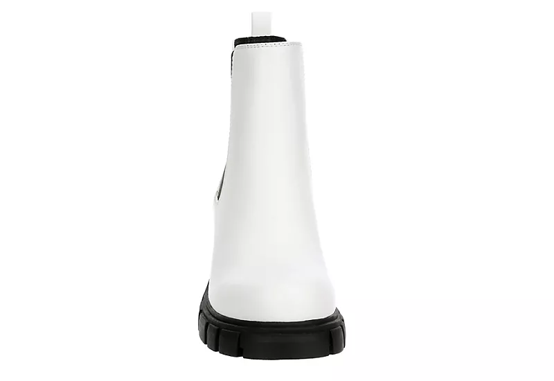 Madden Girl Womens Tessa Chelsea Boot - White 3 Madden Girl Womens Tessa Chelsea Boot - White - Image 3