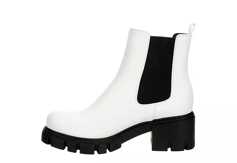 Madden Girl Womens Tessa Chelsea Boot - White 4 Madden Girl Womens Tessa Chelsea Boot - White - Image 4