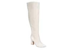 Michael By Michael Shannon Womens Camille Wide Calf Over The Knee Boot - Off White