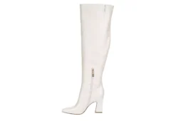 Michael By Michael Shannon Womens Camille Wide Calf Over The Knee Boot - Off White -Best Shoes Specialty Store US 01 302768 03