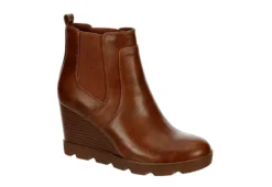 Xappeal Womens Elise Wedge Boot - Cognac