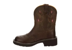 Justin Womens Gemma Western Boot - Dark Brown -Best Shoes Specialty Store US 01 302861 03