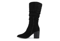 Journee Collection Womens Hartly Fringed Wide Calf Dress Boot - Black -Best Shoes Specialty Store US 01 303177 03