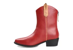 Journee Collection Womens Novva Western Ankle Boot - Red -Best Shoes Specialty Store US 01 303313 03