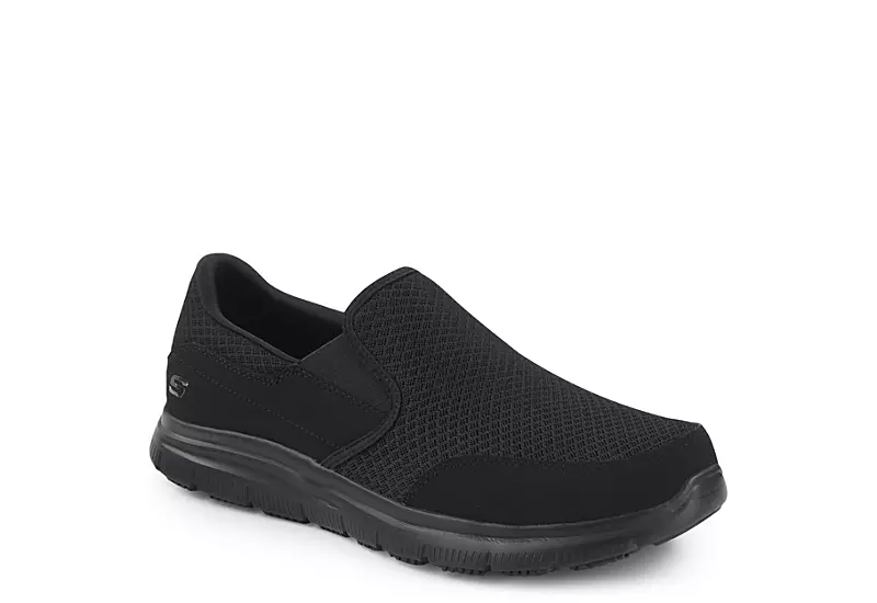 Skechers Mens Mcallen Slip Resistant Work Shoe - Black 1 Skechers Mens Mcallen Slip Resistant Work Shoe - Black
