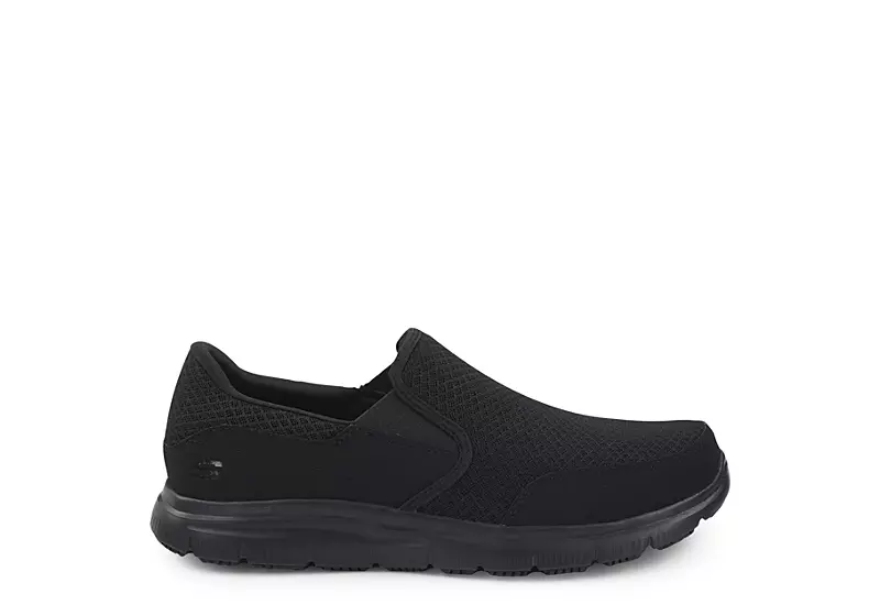 Skechers Mens Mcallen Slip Resistant Work Shoe - Black 2 Skechers Mens Mcallen Slip Resistant Work Shoe - Black - Image 2