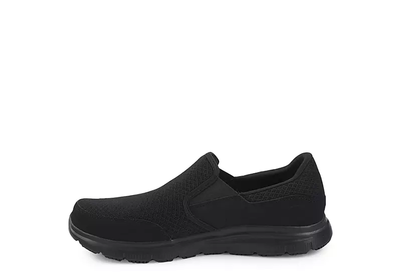 Skechers Mens Mcallen Slip Resistant Work Shoe - Black 4 Skechers Mens Mcallen Slip Resistant Work Shoe - Black - Image 4