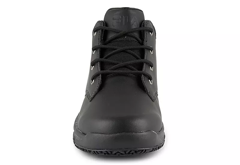Fila Mens Mike Slip Resistant Work Shoe - Black 5 Fila Mens Mike Slip Resistant Work Shoe - Black - Image 5