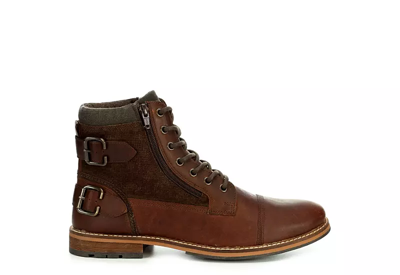 Franco Fortini Mens Dalton Lace-up Boot - Brown 2 Franco Fortini Mens Dalton Lace-up Boot - Brown - Image 2