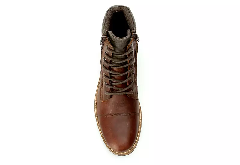 Franco Fortini Mens Dalton Lace-up Boot - Brown 6 Franco Fortini Mens Dalton Lace-up Boot - Brown - Image 6