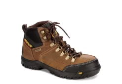 Caterpillar Mens Threshold Waterproof Steel Toe Work Boot - Brown