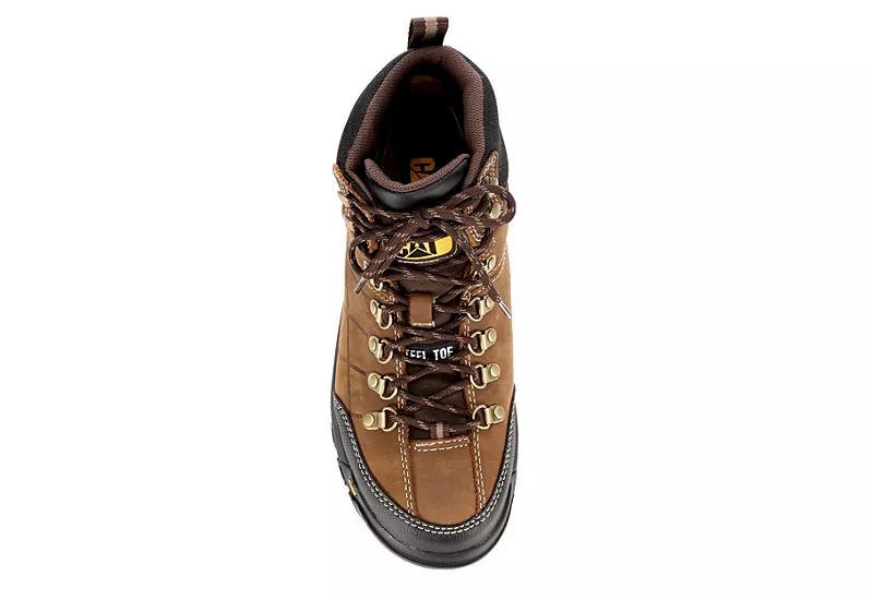 Caterpillar Mens Threshold Waterproof Steel Toe Work Boot - Brown 6 Caterpillar Mens Threshold Waterproof Steel Toe Work Boot - Brown - Image 6