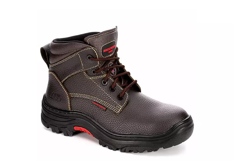 Skechers Mens Burgin-tarlac Steel Toe Work Boot - Brown 1 Skechers Mens Burgin-tarlac Steel Toe Work Boot - Brown