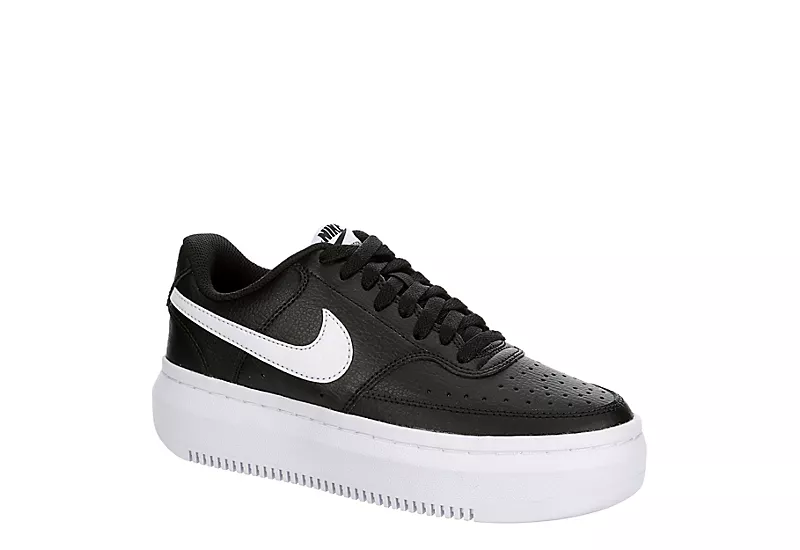 Nike Womens Court Vision Alta Sneaker - Black 1 Nike Womens Court Vision Alta Sneaker - Black