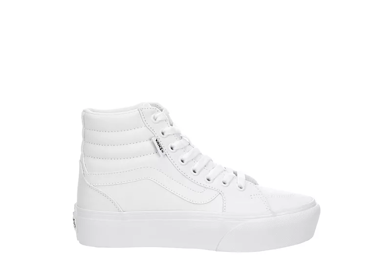 Vans Womens Filmore High Top Platform Sneaker - White 2 Vans Womens Filmore High Top Platform Sneaker - White - Image 2
