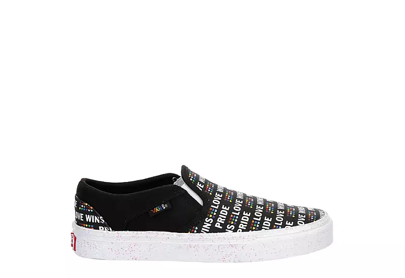 Vans Womens Asher Slip On Sneaker - Black 2 Vans Womens Asher Slip On Sneaker - Black - Image 2