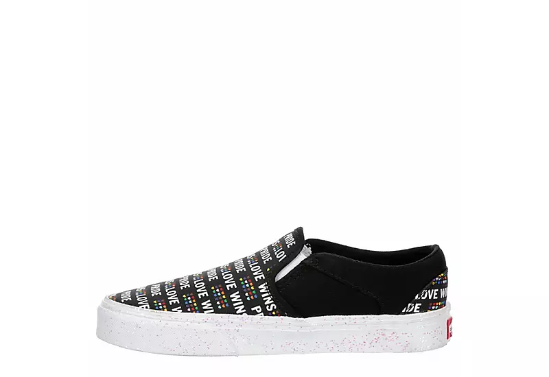 Vans Womens Asher Slip On Sneaker - Black 4 Vans Womens Asher Slip On Sneaker - Black - Image 4