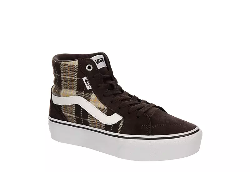 Vans Womens Filmore High Top Platform Sneaker - Brown 1 Vans Womens Filmore High Top Platform Sneaker - Brown