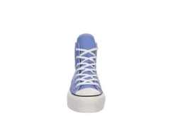 Converse Womens Chuck Taylor All Star High Top Platform Sneaker - Light Blue -Best Shoes Specialty Store US 01 401339 02