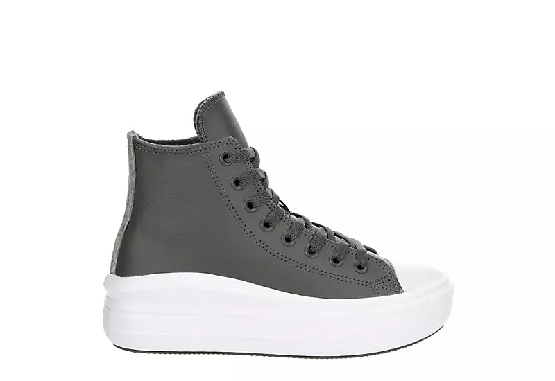Converse Womens Chuck Taylor All Star Move High Top Sneaker - Dark Grey 2 Converse Womens Chuck Taylor All Star Move High Top Sneaker - Dark Grey - Image 2