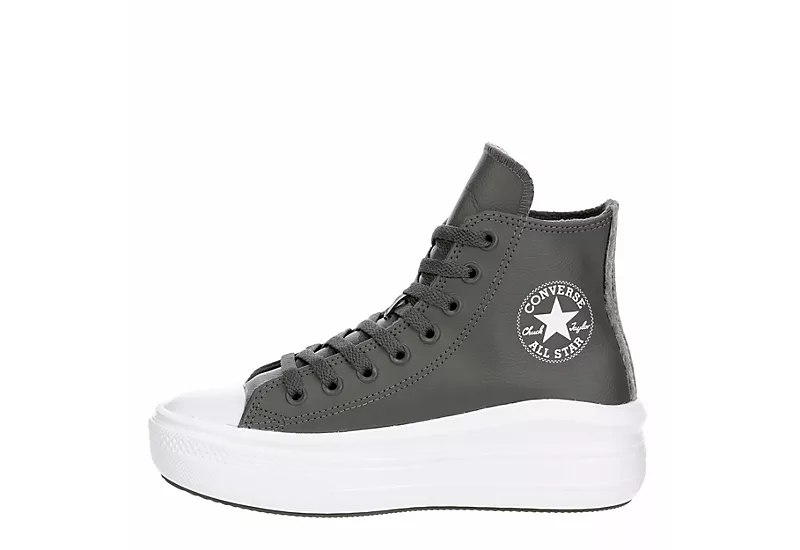 Converse Womens Chuck Taylor All Star Move High Top Sneaker - Dark Grey 4 Converse Womens Chuck Taylor All Star Move High Top Sneaker - Dark Grey - Image 4