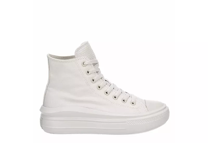 Converse Womens Chuck Taylor All Star Move High Top Sneaker - Pale Grey 2 Converse Womens Chuck Taylor All Star Move High Top Sneaker - Pale Grey - Image 2