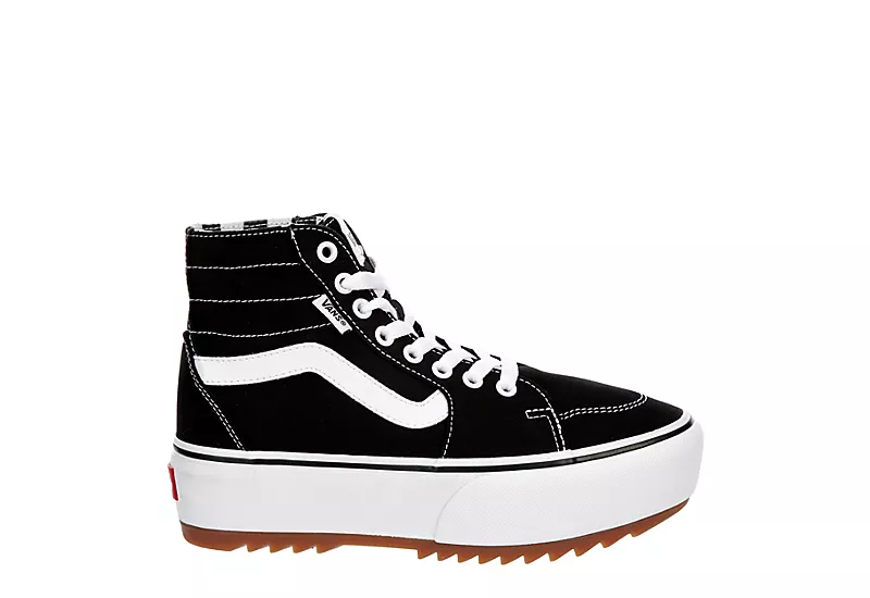 Vans Womens Filmore High Top Tapered Platform Sneaker - Black 2 Vans Womens Filmore High Top Tapered Platform Sneaker - Black - Image 2