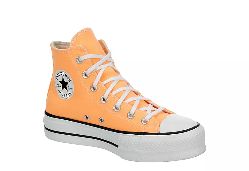Converse Womens Chuck Taylor All Star High Top Platform Sneaker - Orange 1 Converse Womens Chuck Taylor All Star High Top Platform Sneaker - Orange