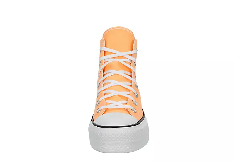 Converse Womens Chuck Taylor All Star High Top Platform Sneaker - Orange 3 Converse Womens Chuck Taylor All Star High Top Platform Sneaker - Orange - Image 3