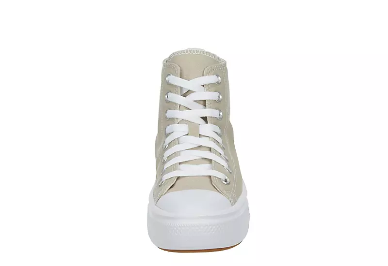Converse Womens Chuck Taylor All Star Move High Top Sneaker - Stone 3 Converse Womens Chuck Taylor All Star Move High Top Sneaker - Stone - Image 3