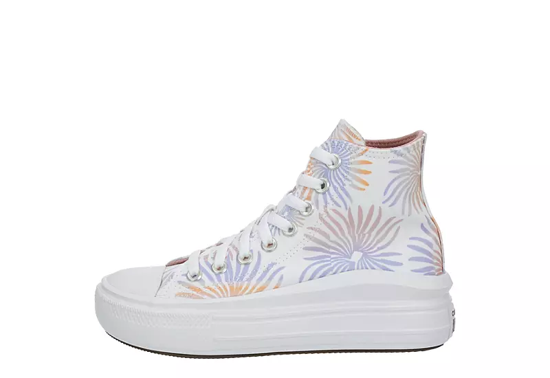Converse Womens Chuck Taylor All Star Move High Top Sneaker - White 4 Converse Womens Chuck Taylor All Star Move High Top Sneaker - White - Image 4