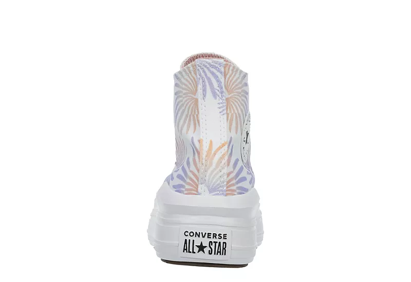 Converse Womens Chuck Taylor All Star Move High Top Sneaker - White 5 Converse Womens Chuck Taylor All Star Move High Top Sneaker - White - Image 5