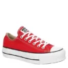 Converse Womens Chuck Taylor All Star Low Top Lift Sneaker - Red